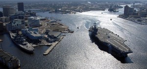 The harbor at Norfolk Virginia