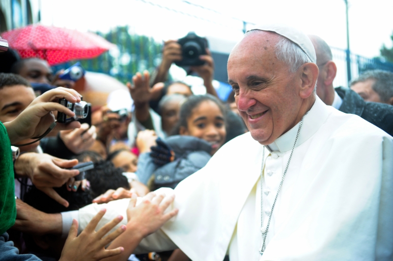 Pope Francis is touching millions -- by being nice. Who knew that would work? (Wikipedia Photo) 